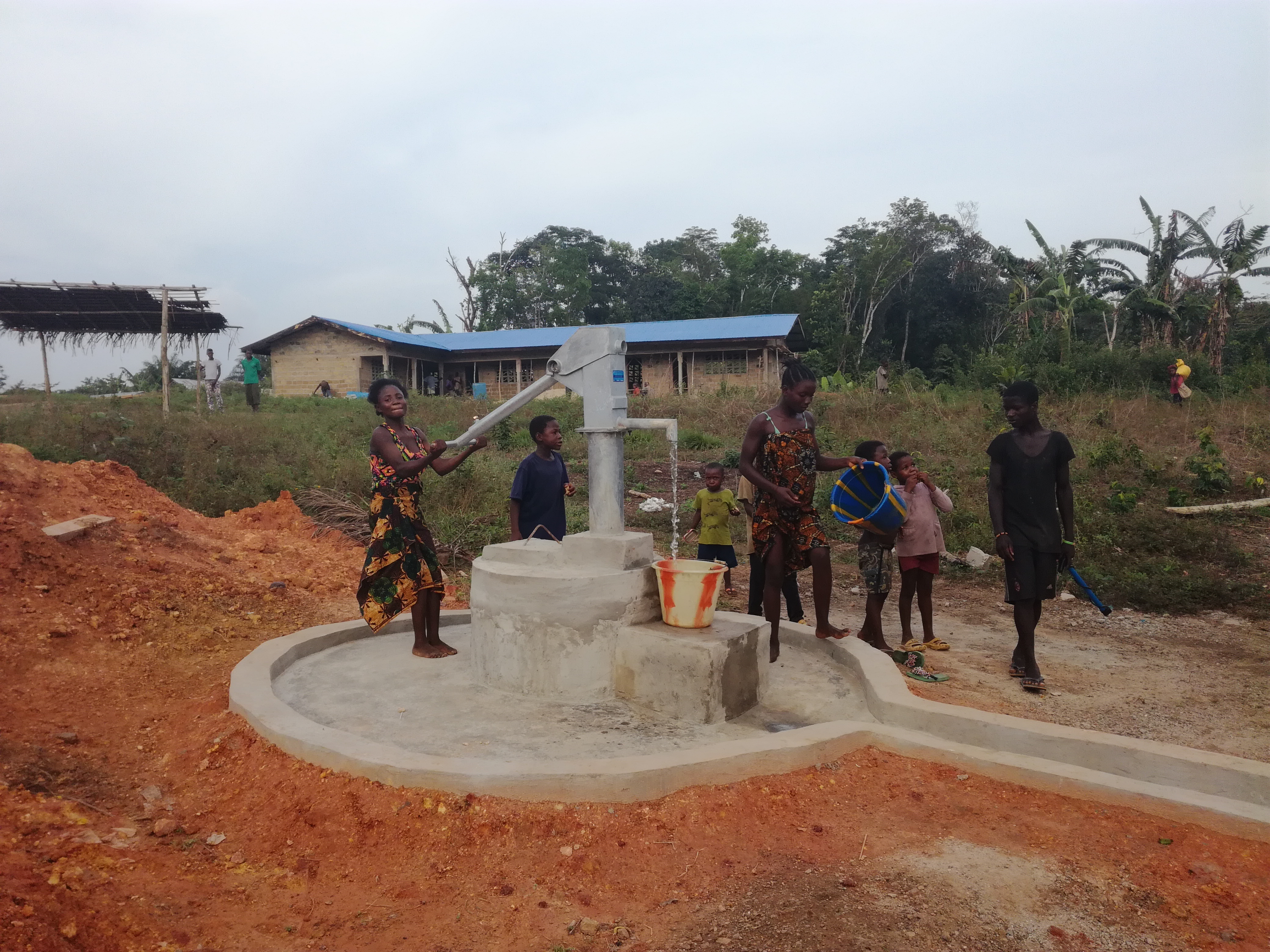 Kids fetching water